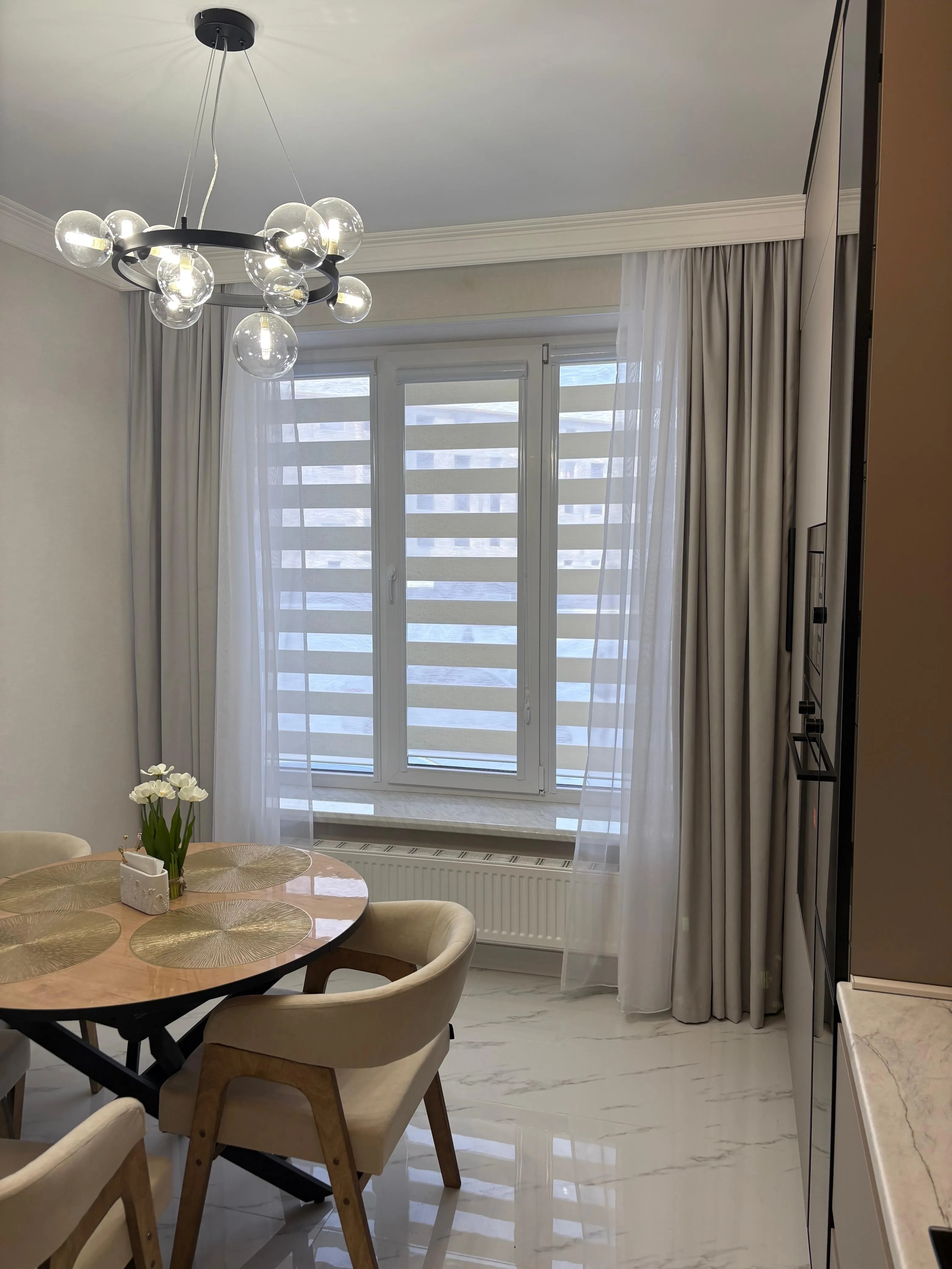 Рулонные шторы зебра день-ночь 129 в Нальчике и КБР на заказ